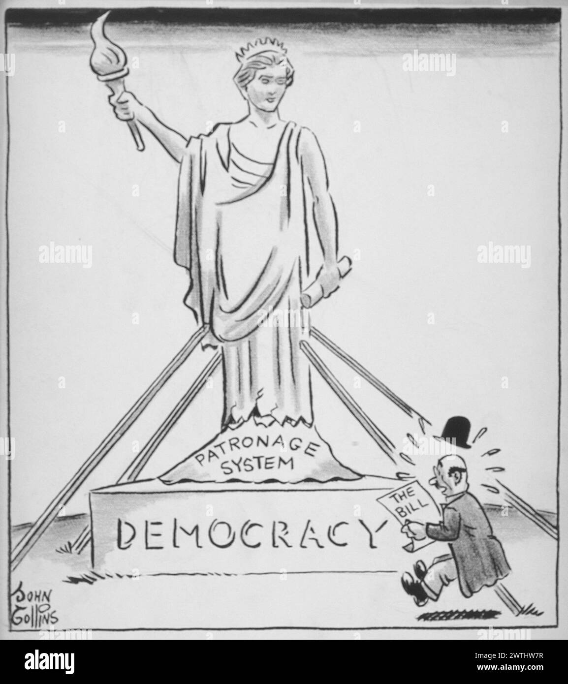 Cartoon - Füße aus Ton. John Collins (1917-2007) Stockfoto