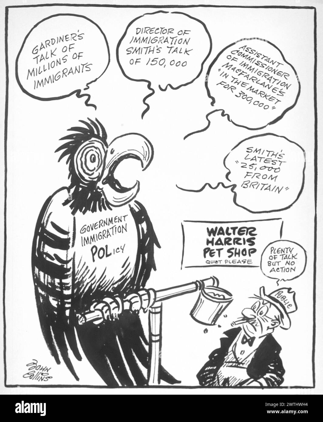 Cartoon - Abteilung der völligen Verwirrung. John Collins (1917-2007) Stockfoto