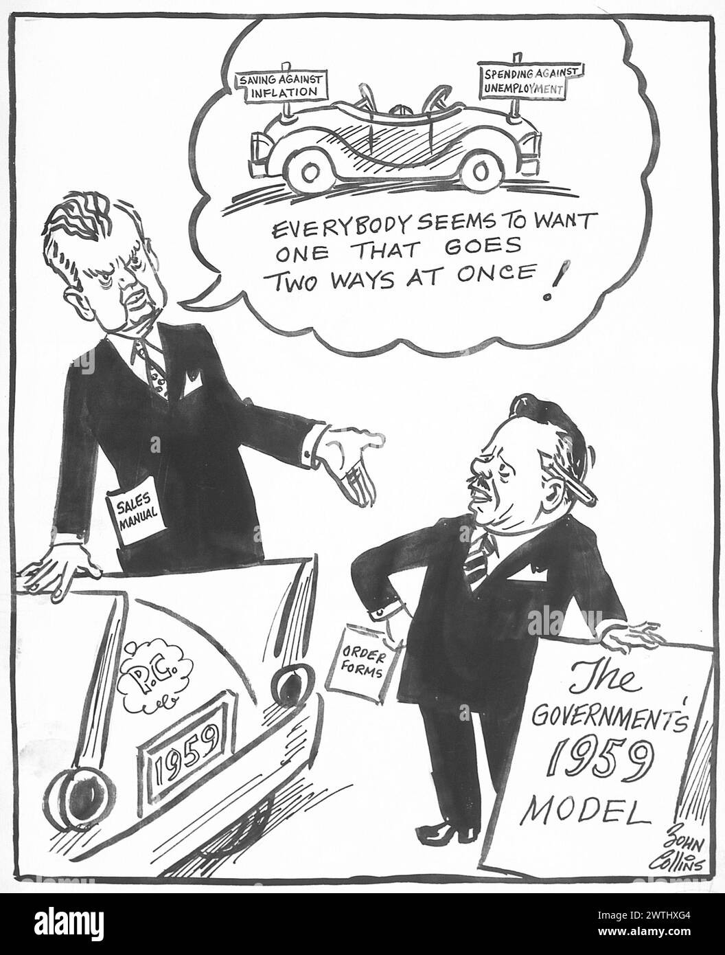 Cartoon - im Ottawa Showroom. John Collins (1917-2007) Stockfoto