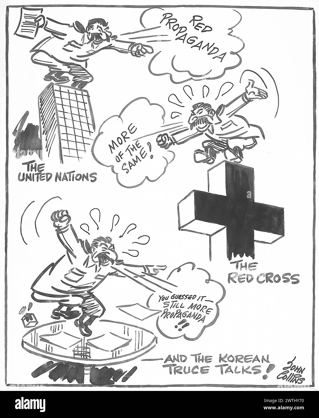 Cartoon - verwandelt alles in eine Seifenbox. John Collins (1917-2007) Stockfoto