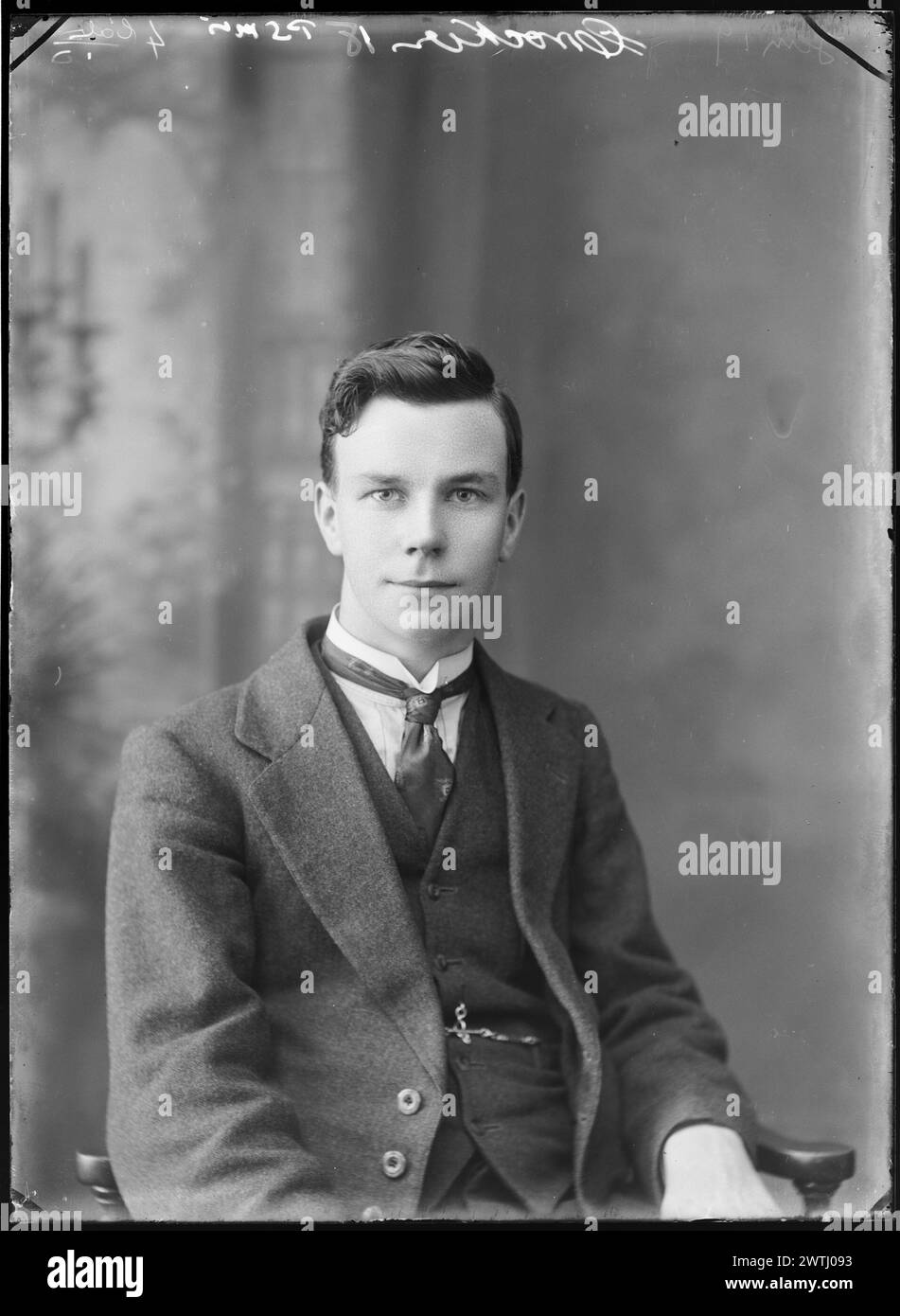 Crocker 18 PS 4 Cab 12/10 Studio-Porträts, Porträts, Schwarzweiß-negative, Gelatine-Trockenplatten-negative Stockfoto