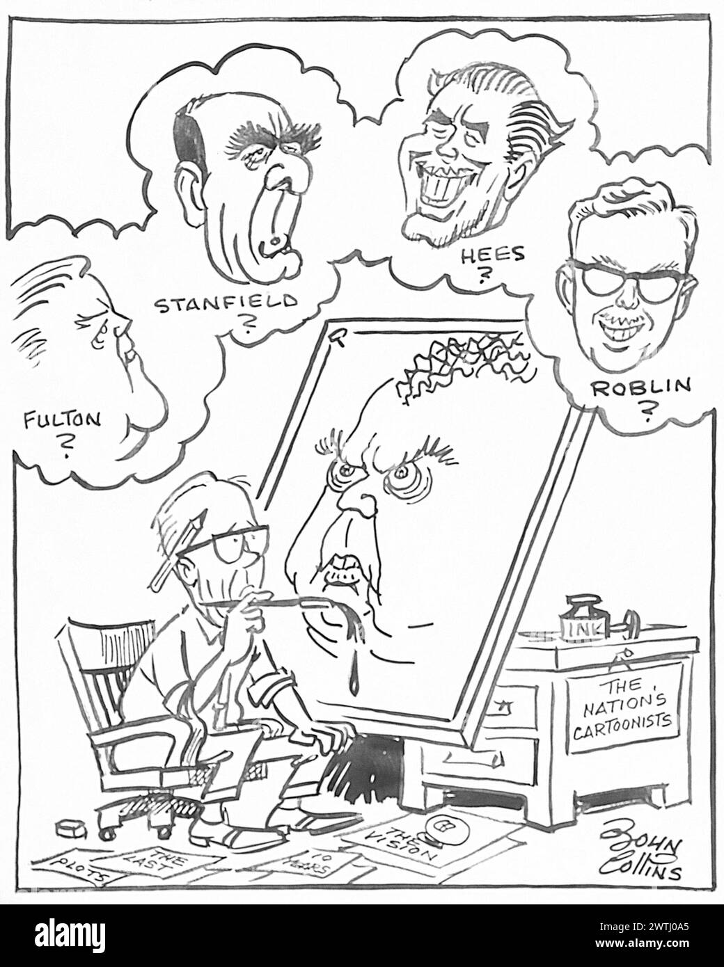 Cartoon - irgendwie wird es nie dasselbe sein. John Collins (1917-2007) Stockfoto