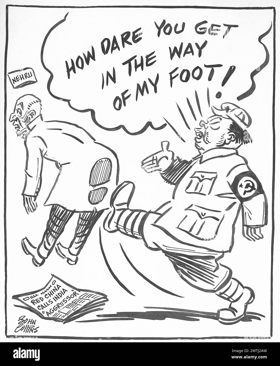 Comic - kommunistische Definition von Aggression. John Collins (1917-2007) Stockfoto