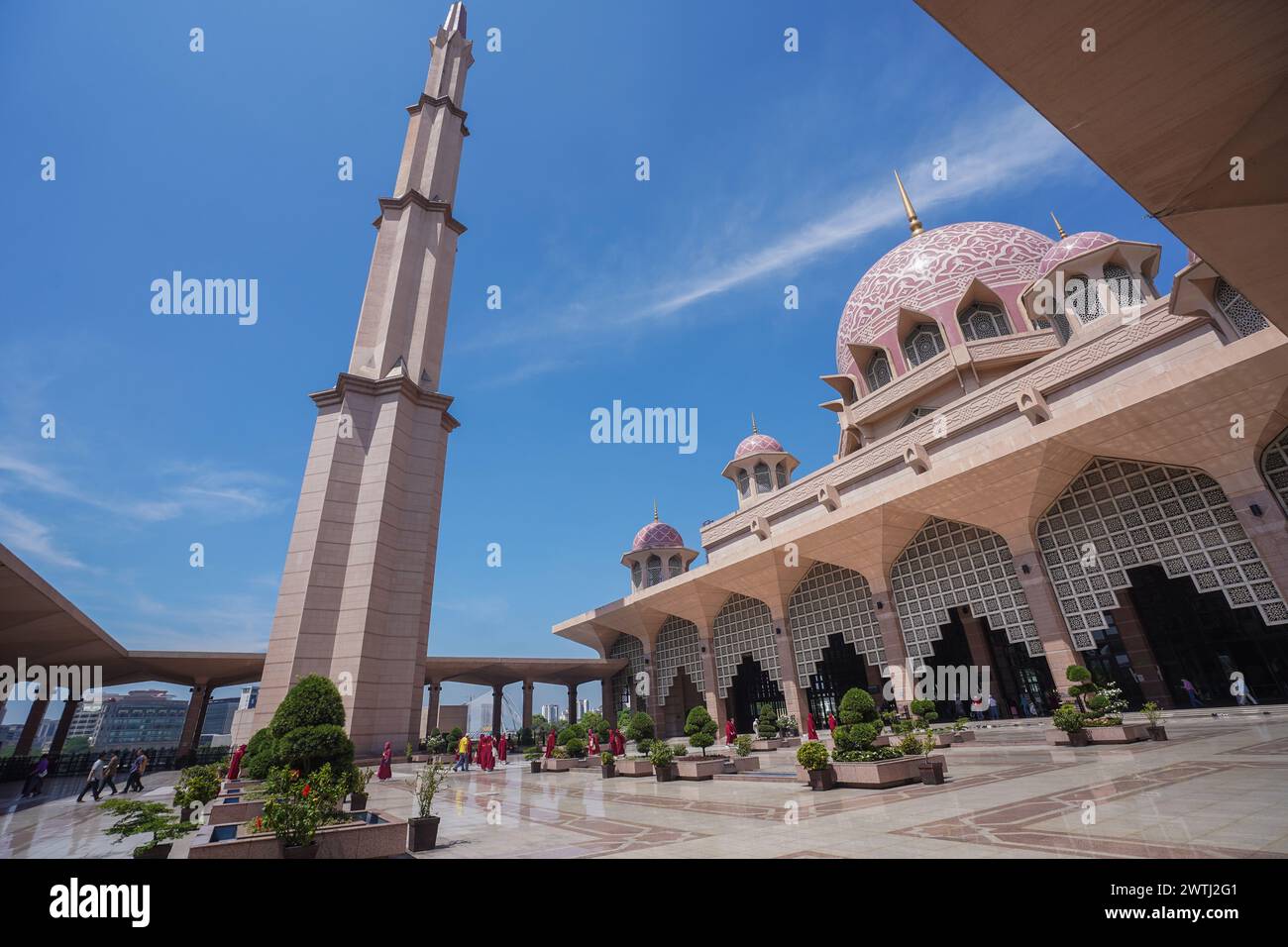 Putra Rosa Moschee, Putrajaya, Malaysia Stockfoto