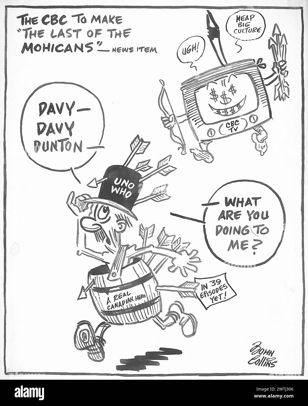 Cartoon - Hinterhalt! John Collins (1917-2007) Stockfoto