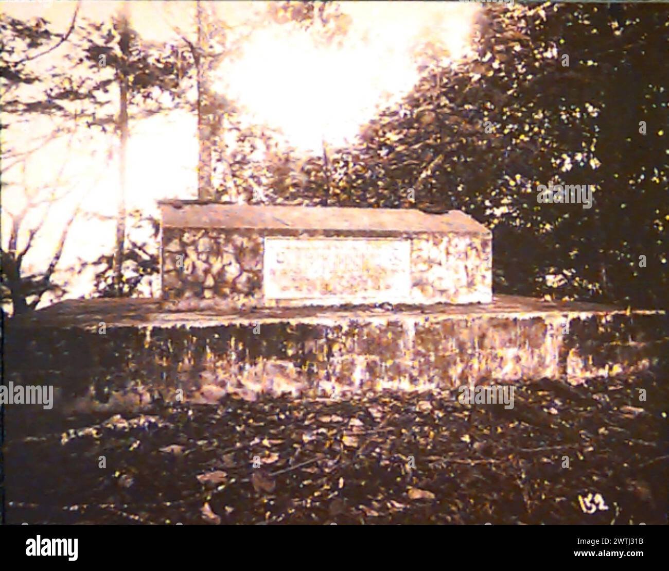 Grab von Robert Louis Stevenson (Tusitula), Fotodrucke, Schwarzweißdrucke Stockfoto