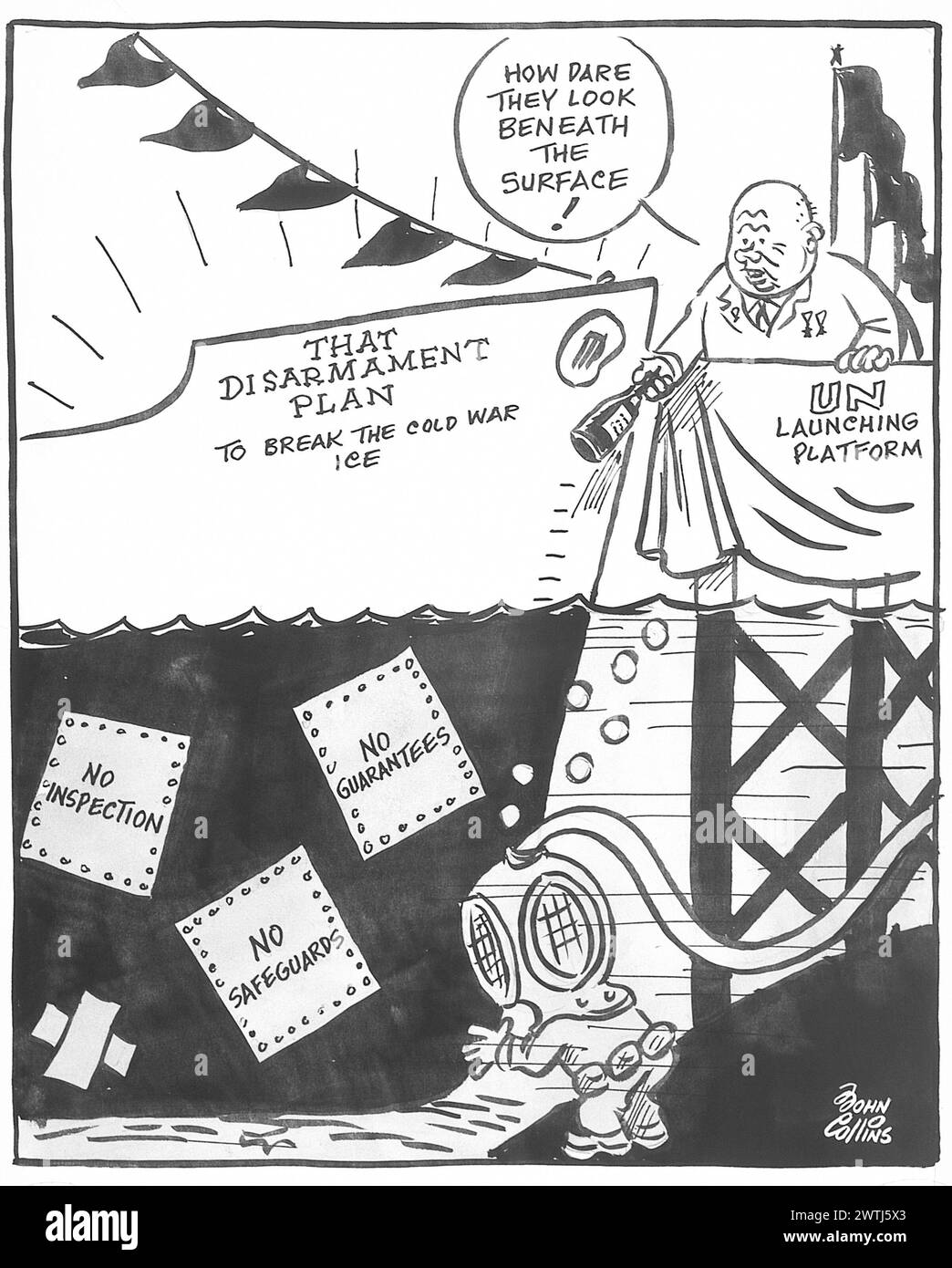 Cartoon: Russland startet einen weiteren Eisbrecher. John Collins (1917-2007) Stockfoto