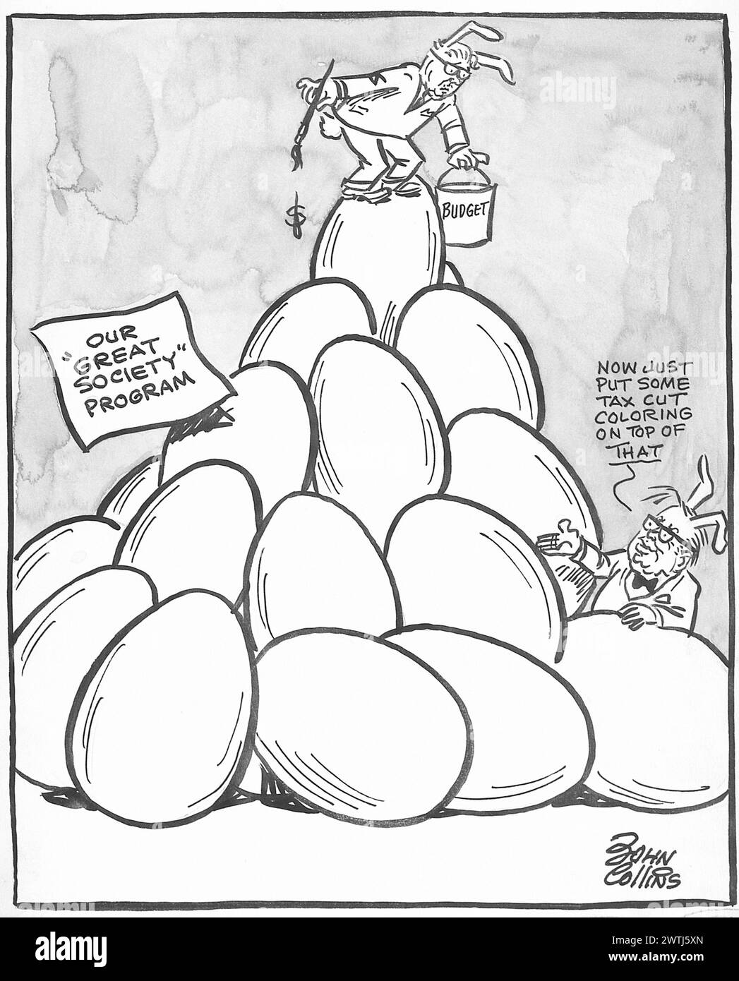 Cartoon - Ostereier. John Collins (1917-2007) Stockfoto