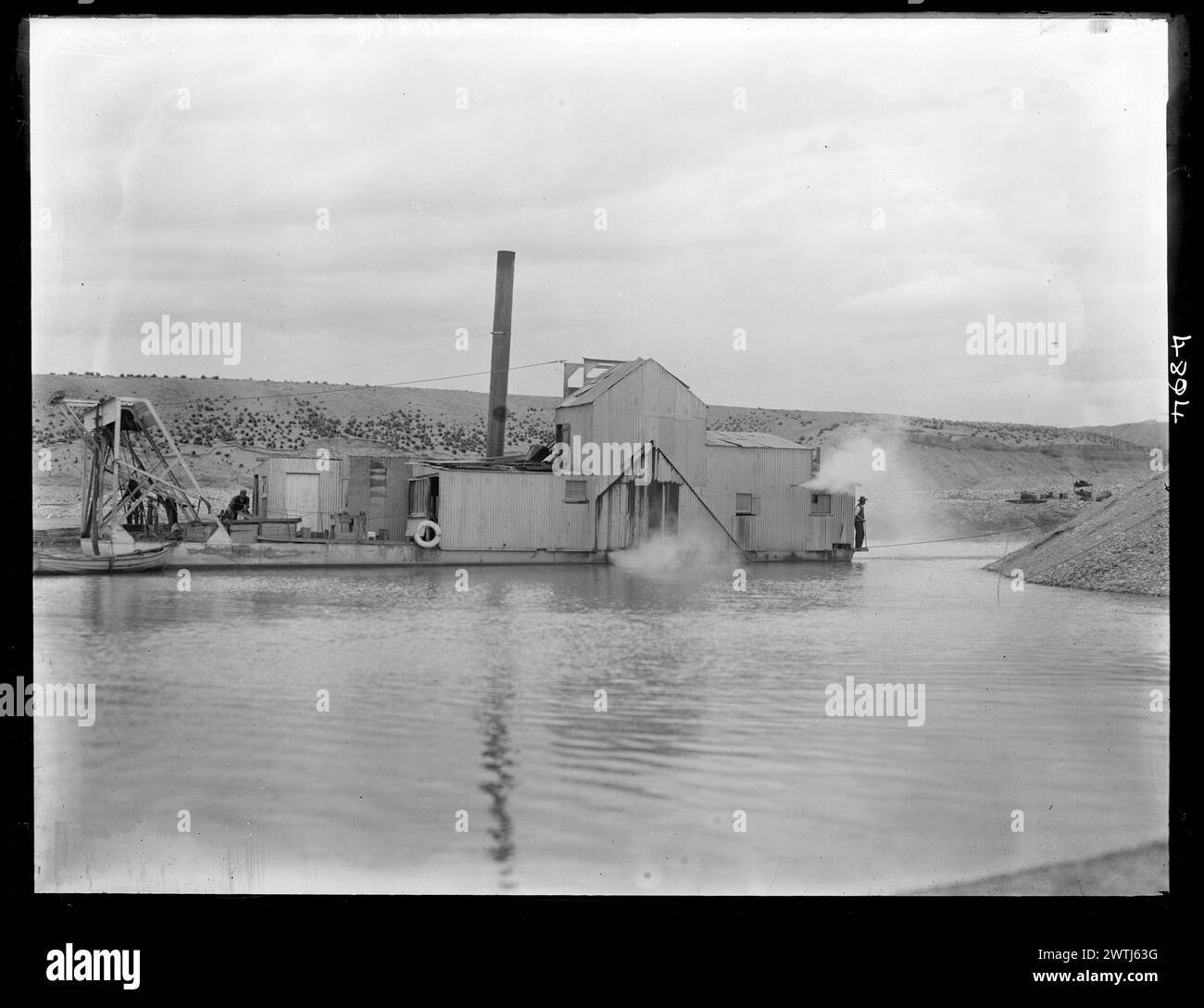 Ngapara-Gelatinetrocknnegative, Schwarzweiß-negative Stockfoto