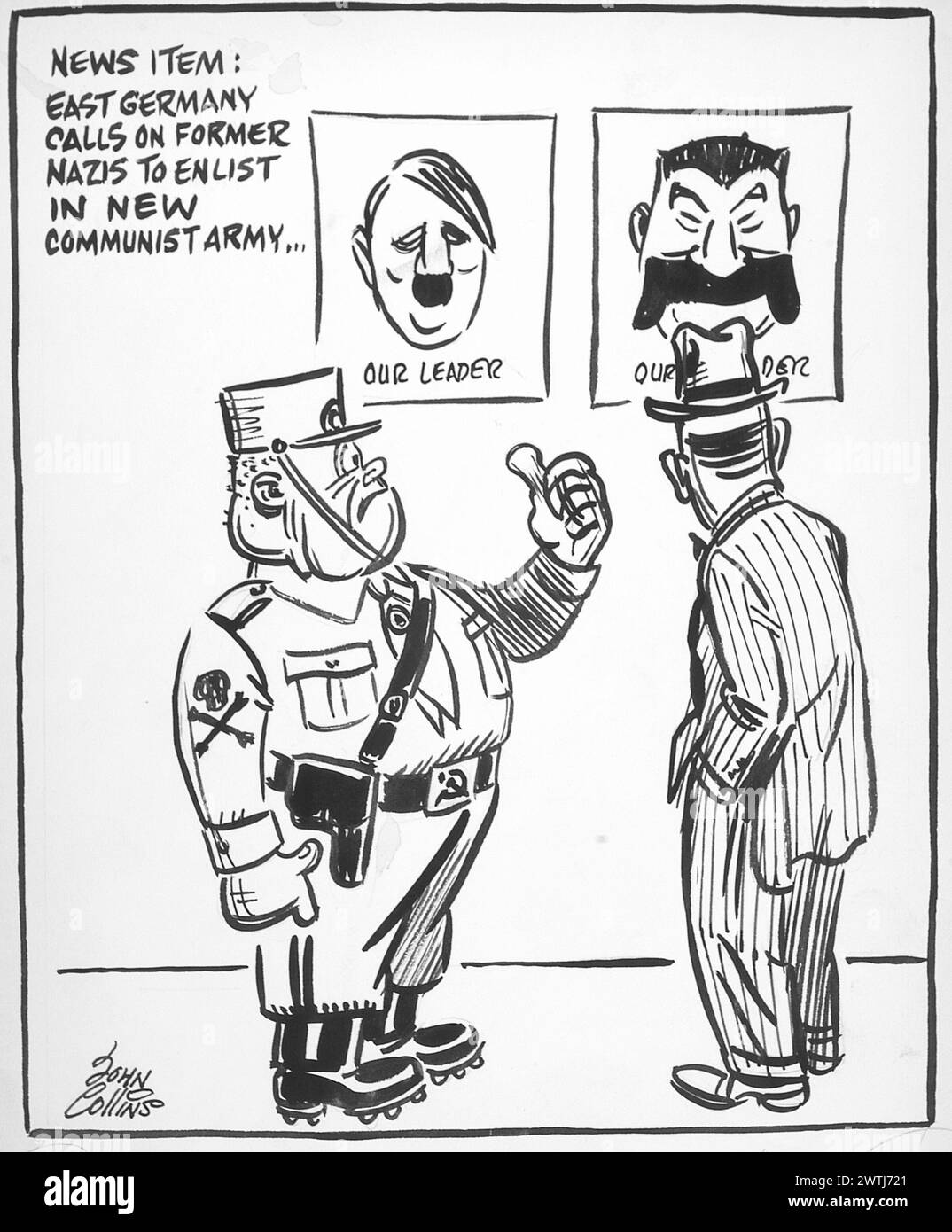 Cartoon - "es ist nur ein Unterschied in Schnurrbart". John Collins (1917-2007) Stockfoto