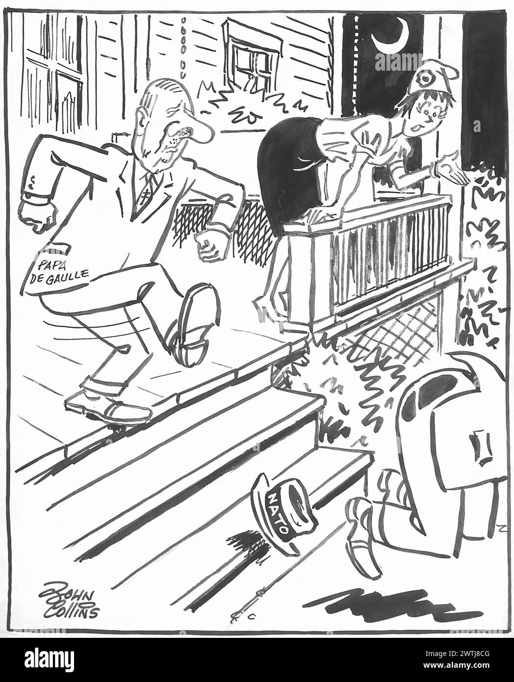 Cartoon: „Wir Können Immer Noch Freunde Sein“. John Collins (1917-2007) Stockfoto