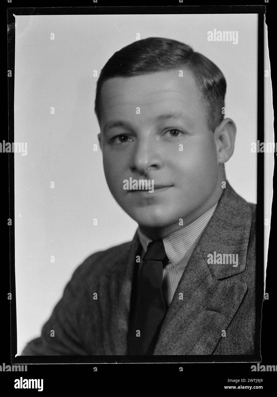 Mann; mit der Inschrift "J. A. Redwood Esq". Silberne Gelatine-negative, Schwarzweiß-negative, Studio-Porträts Stockfoto