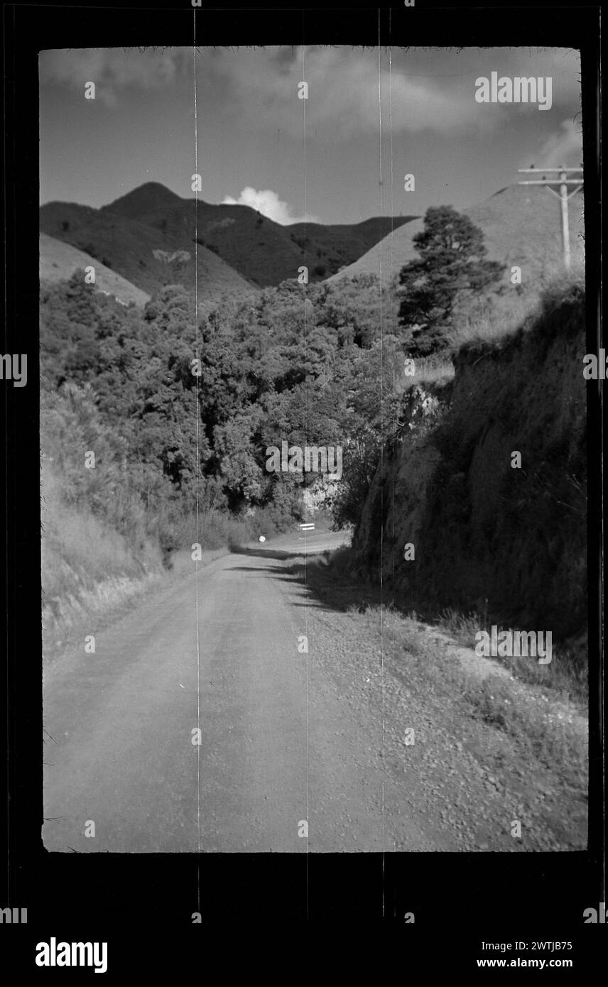 Taupo Trip Gelatine Silber negative, schwarz-weiß negative Stockfoto