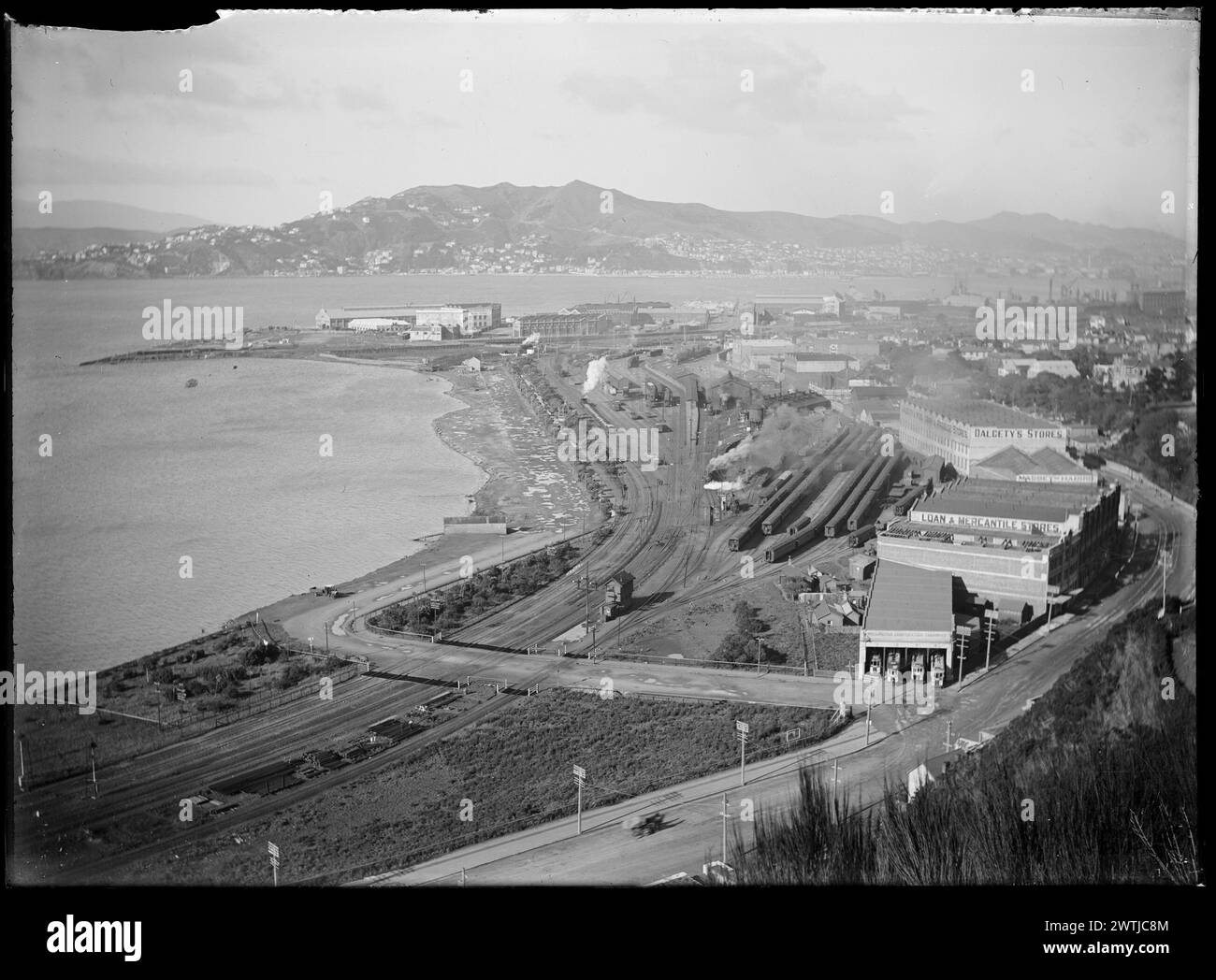 Wellington und Umgebung - Nummer 3, Mai 1923 Schwarzweiß-negative, Gelatine-Trockenplatten-negative Stockfoto