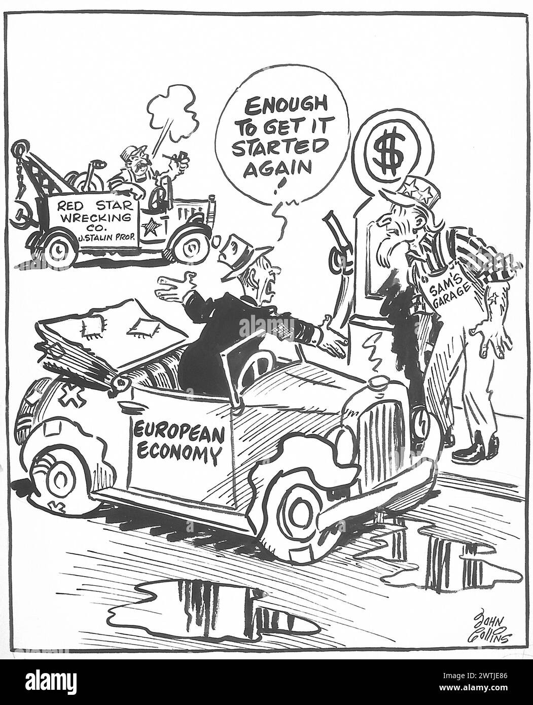 Cartoon - Rush Job John Collins (1917-2007) Stockfoto