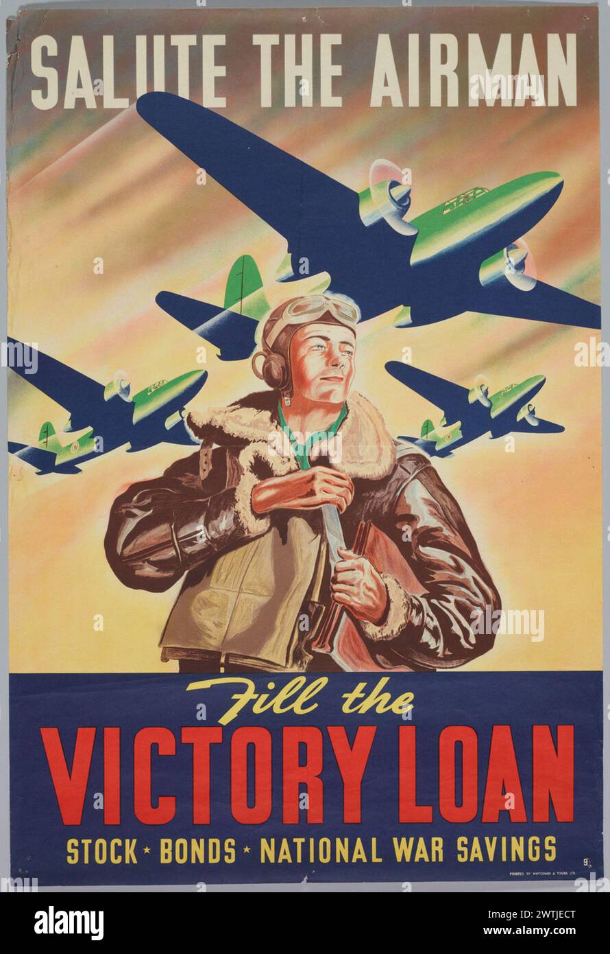 Poster, "Salute the Airman" politische Poster Stockfoto
