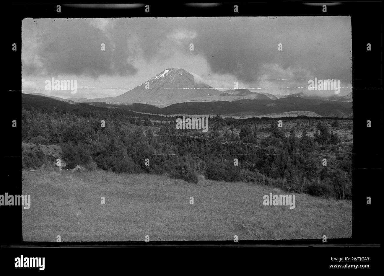 Taupo Trip Gelatine Silber negative, schwarz-weiß negative Stockfoto