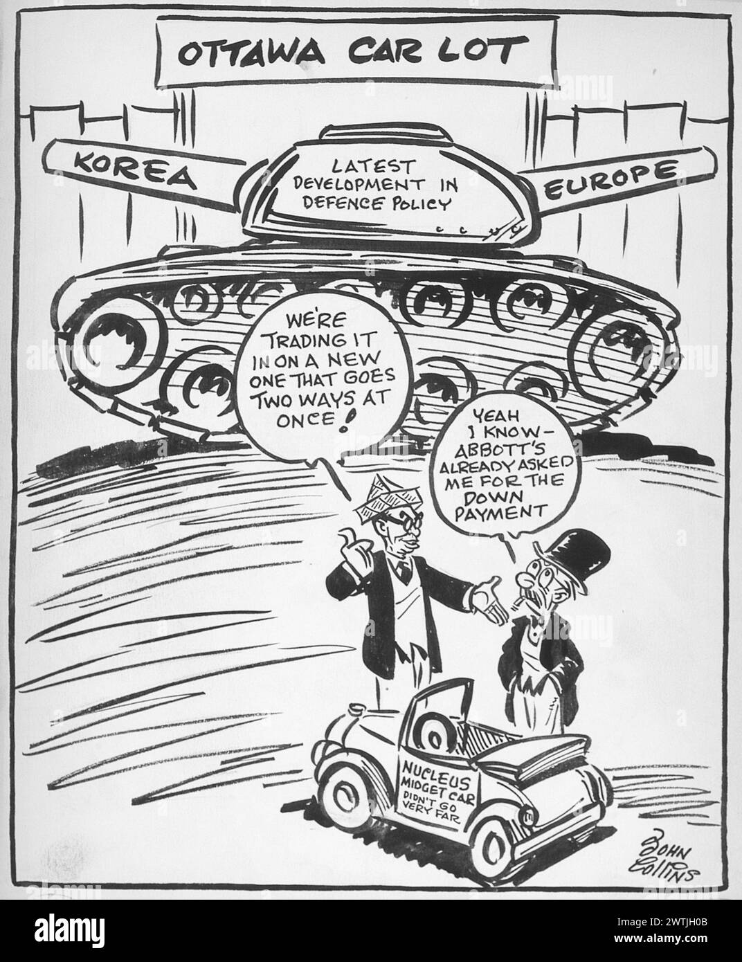 Cartoon – Neues Modell. John Collins (1917-2007) Stockfoto