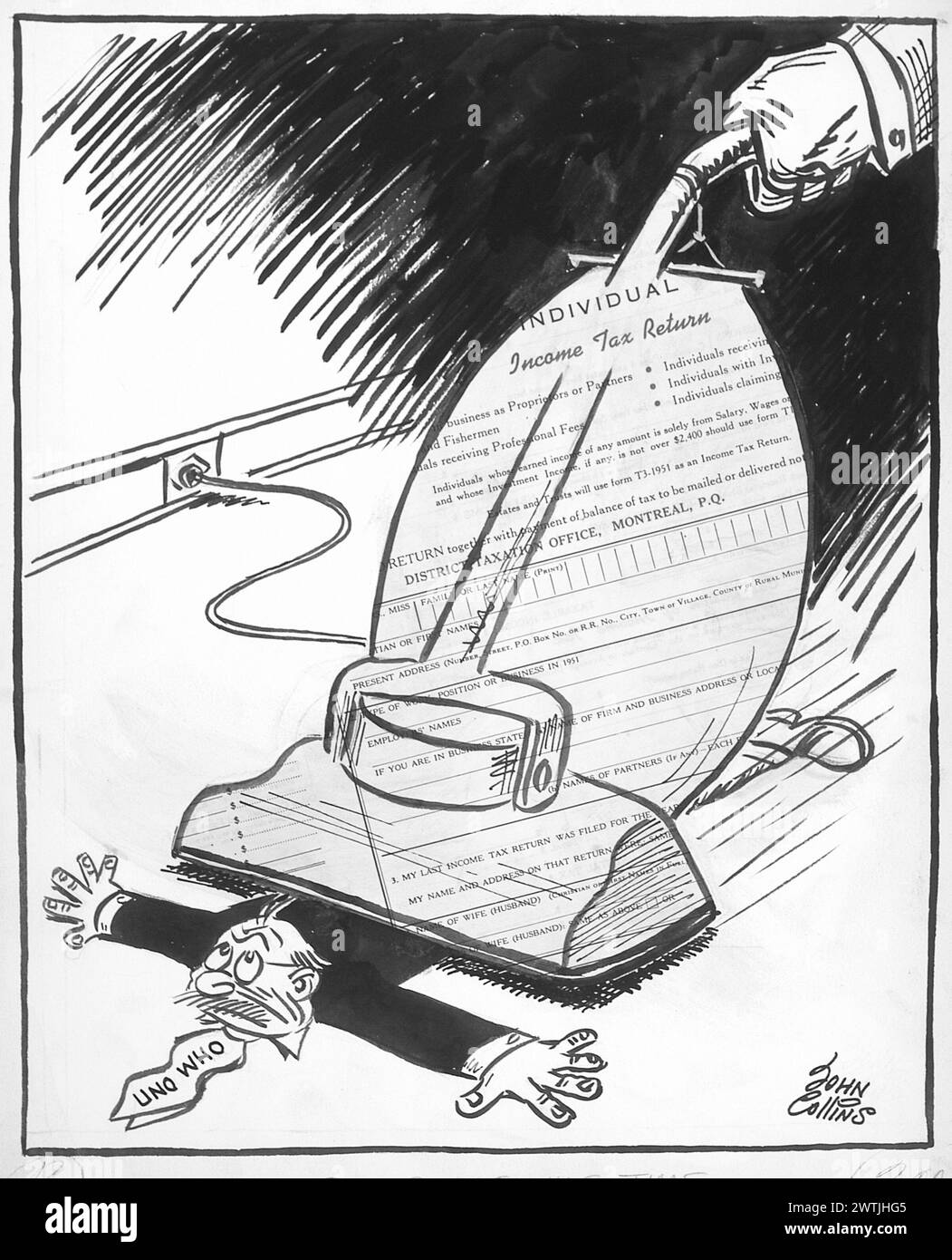 Cartoon - Frühjahrsputzzeit. John Collins (1917-2007) Stockfoto