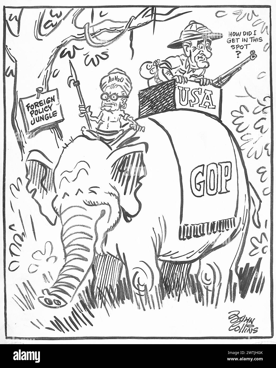 Cartoon - Elephant Boy. John Collins (1917-2007) Stockfoto