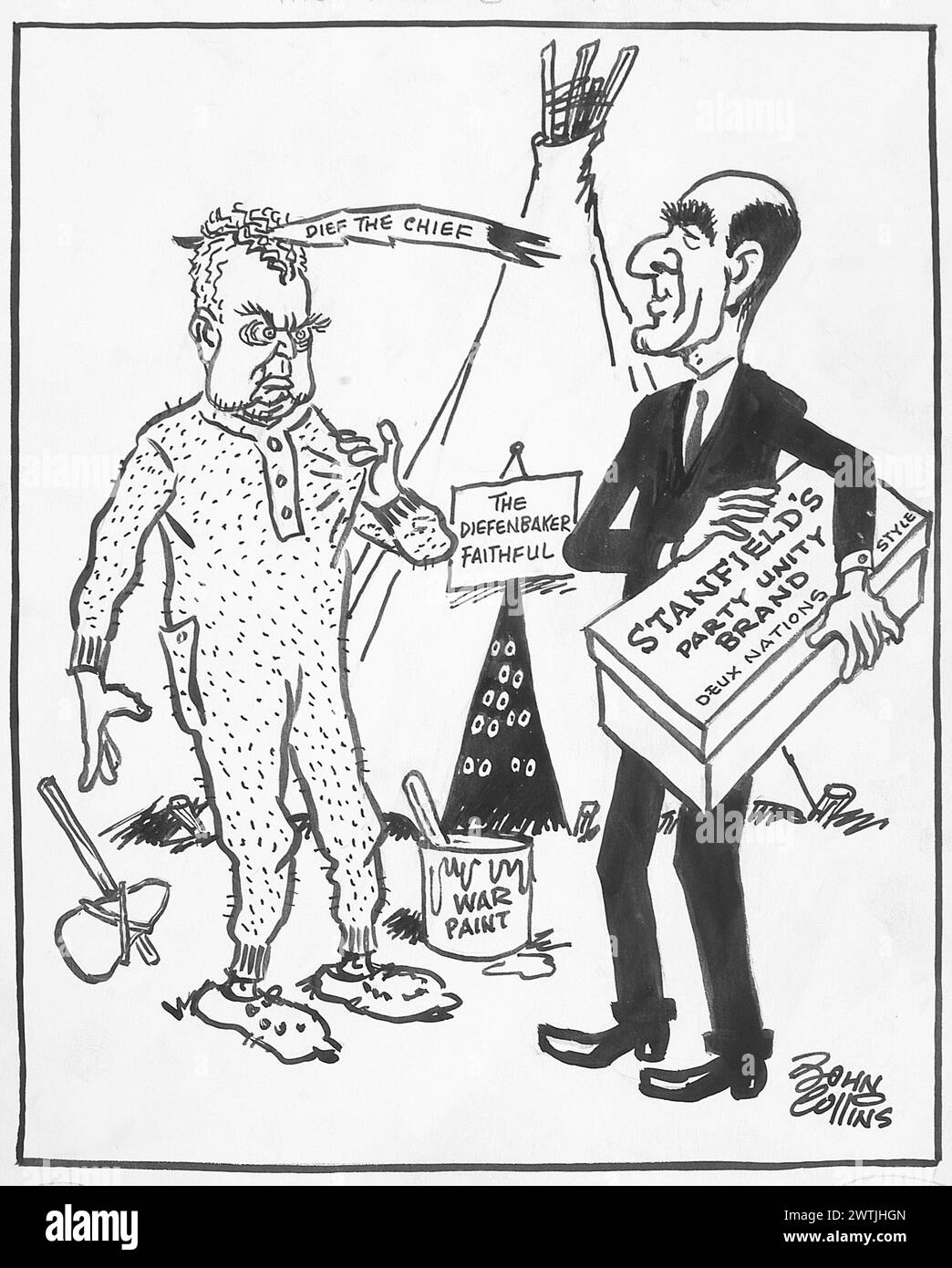 Cartoon - der Sieg des Westens. John Collins (1917-2007) Stockfoto