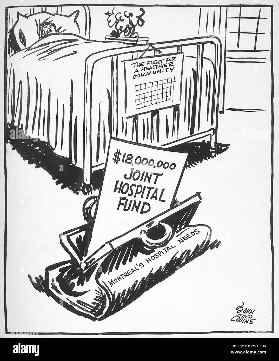 Cartoon – Geben Sie ihnen die Werkzeuge, um den Job zu erledigen John Collins (1917-2007) Stockfoto