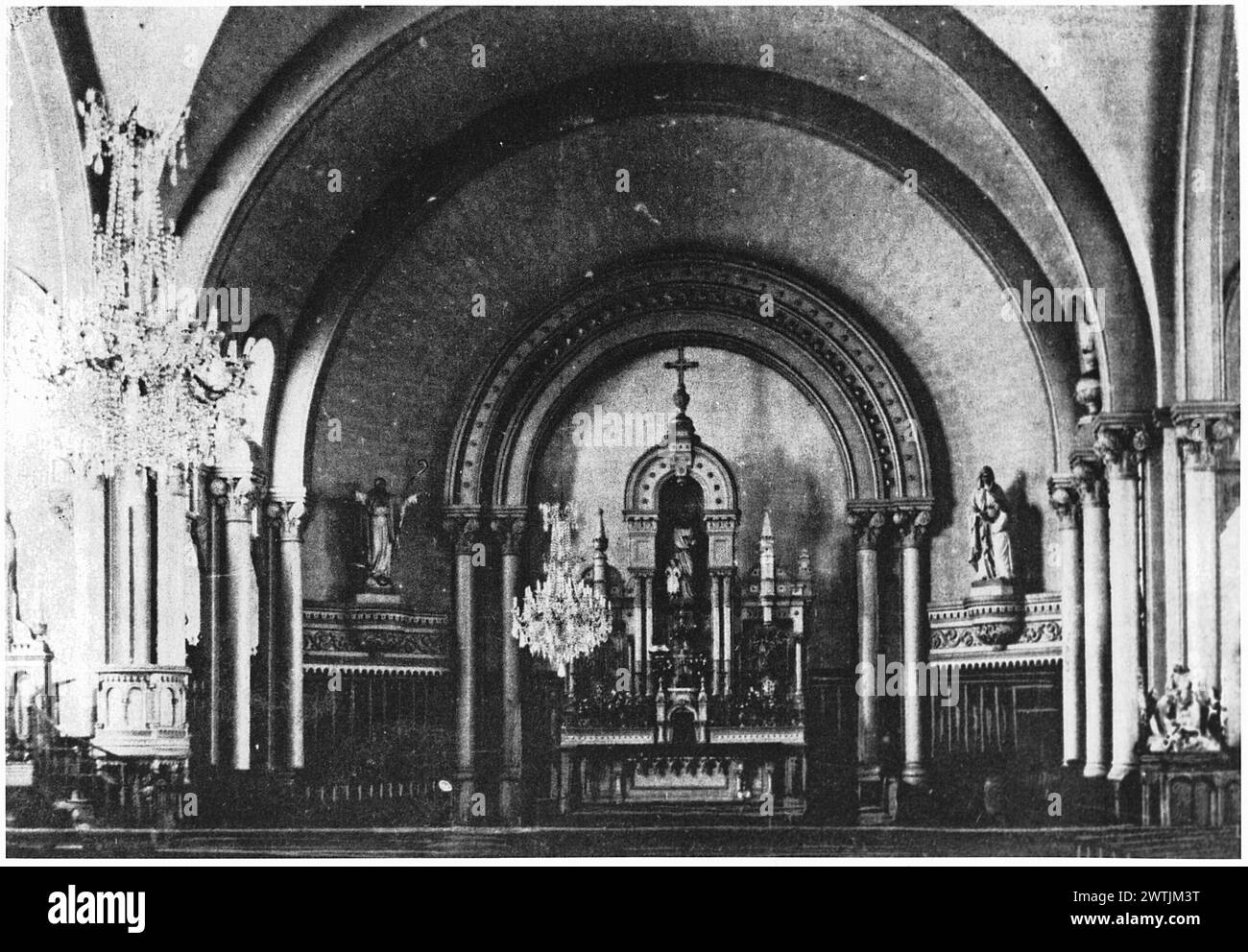 Collotype - Innenraum von l'Eglise Beloeil, Beloeil, QC, ca. 1890 Stockfoto