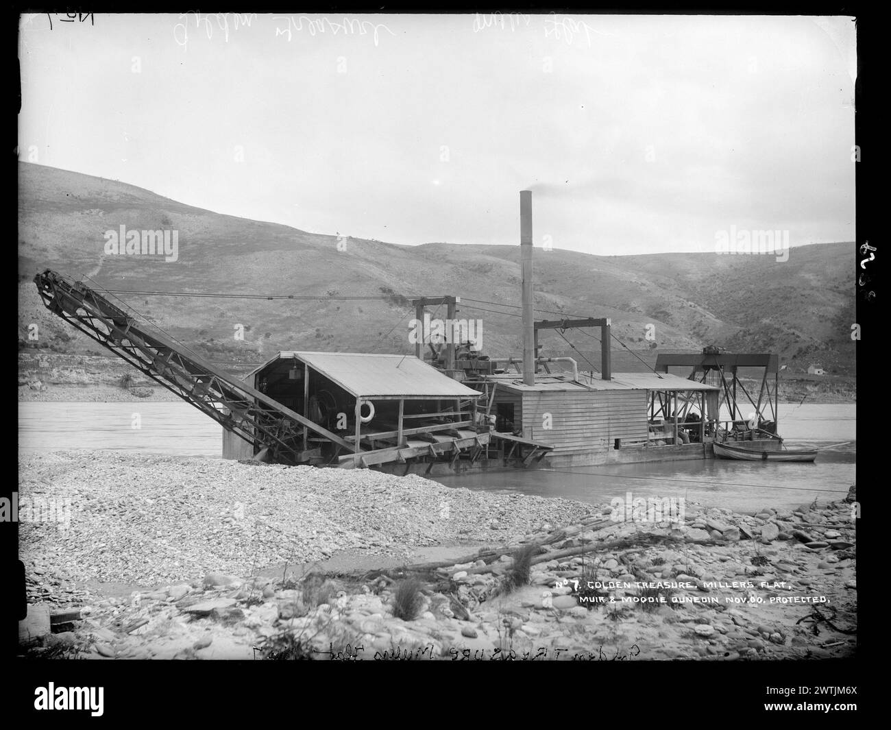 Golden Treasure, Millers Flat Gelatine-Trockenteller-negative, Schwarzweiß-negative Stockfoto