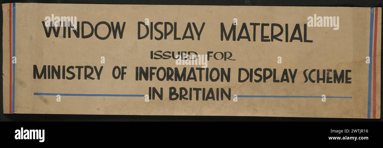 Display-Label, politische Poster „Fensteranzeige“ Stockfoto