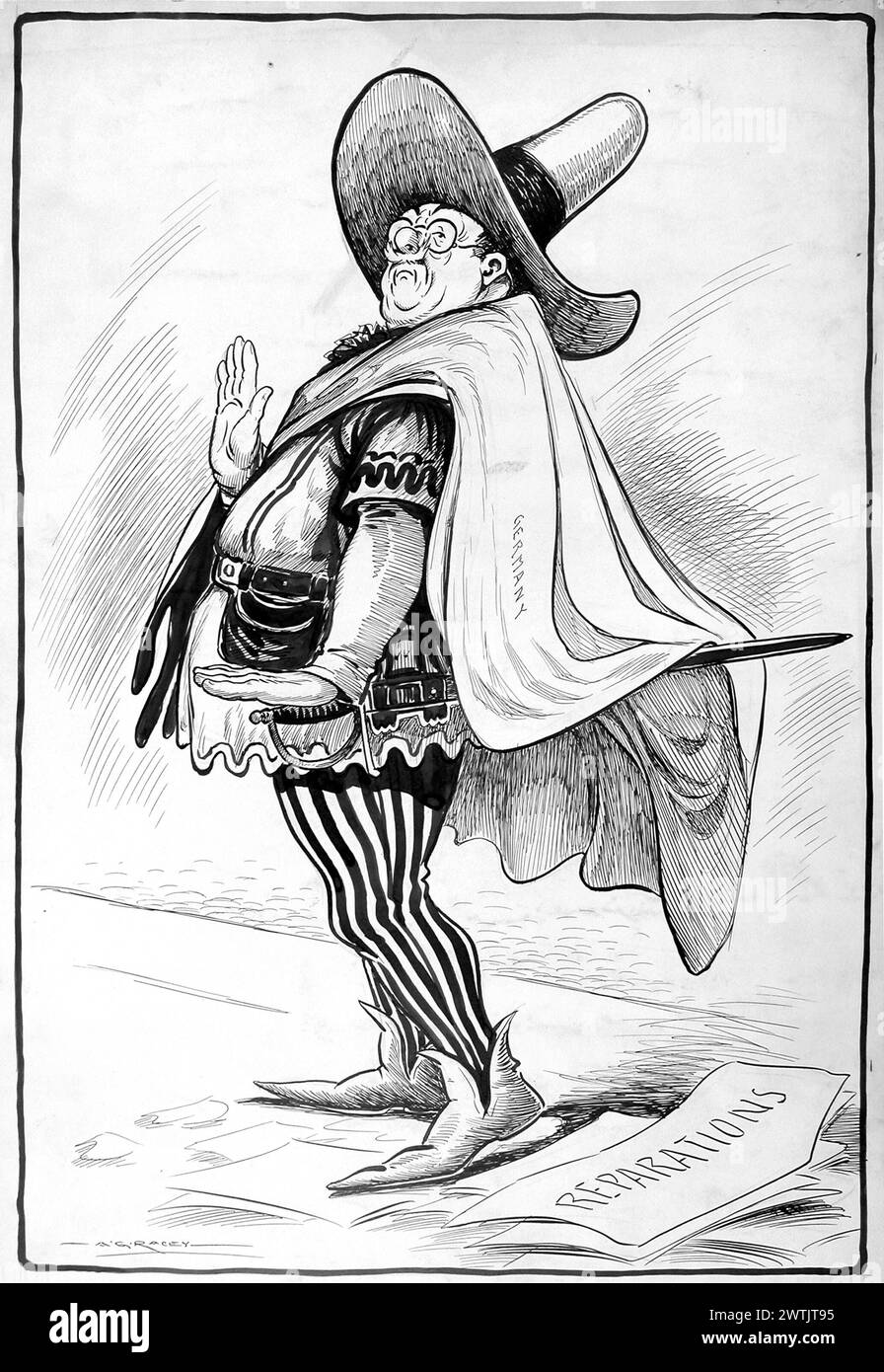 Cartoon - Unsere Moderne Pistole Arthur George Racey (1870-1941) Stockfoto
