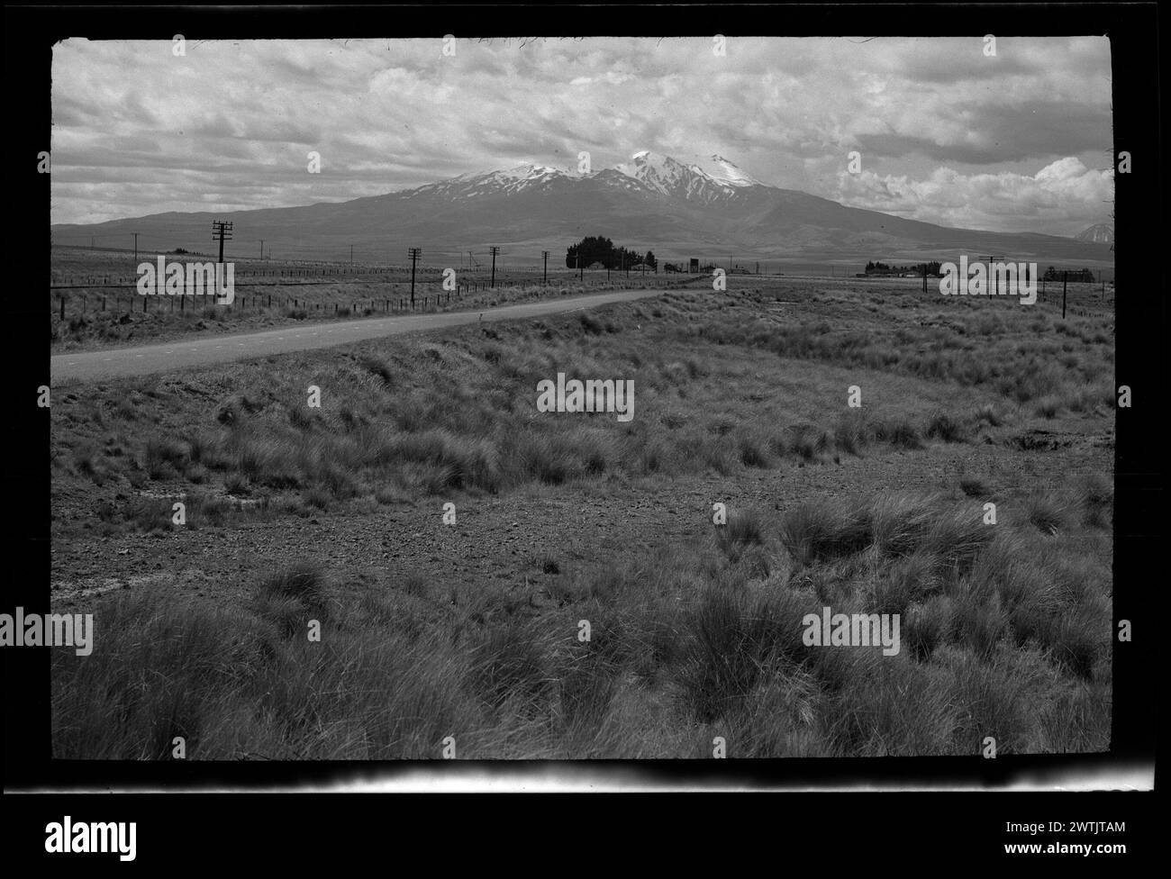 Taupo Trip Gelatine Silber negative, schwarz-weiß negative Stockfoto