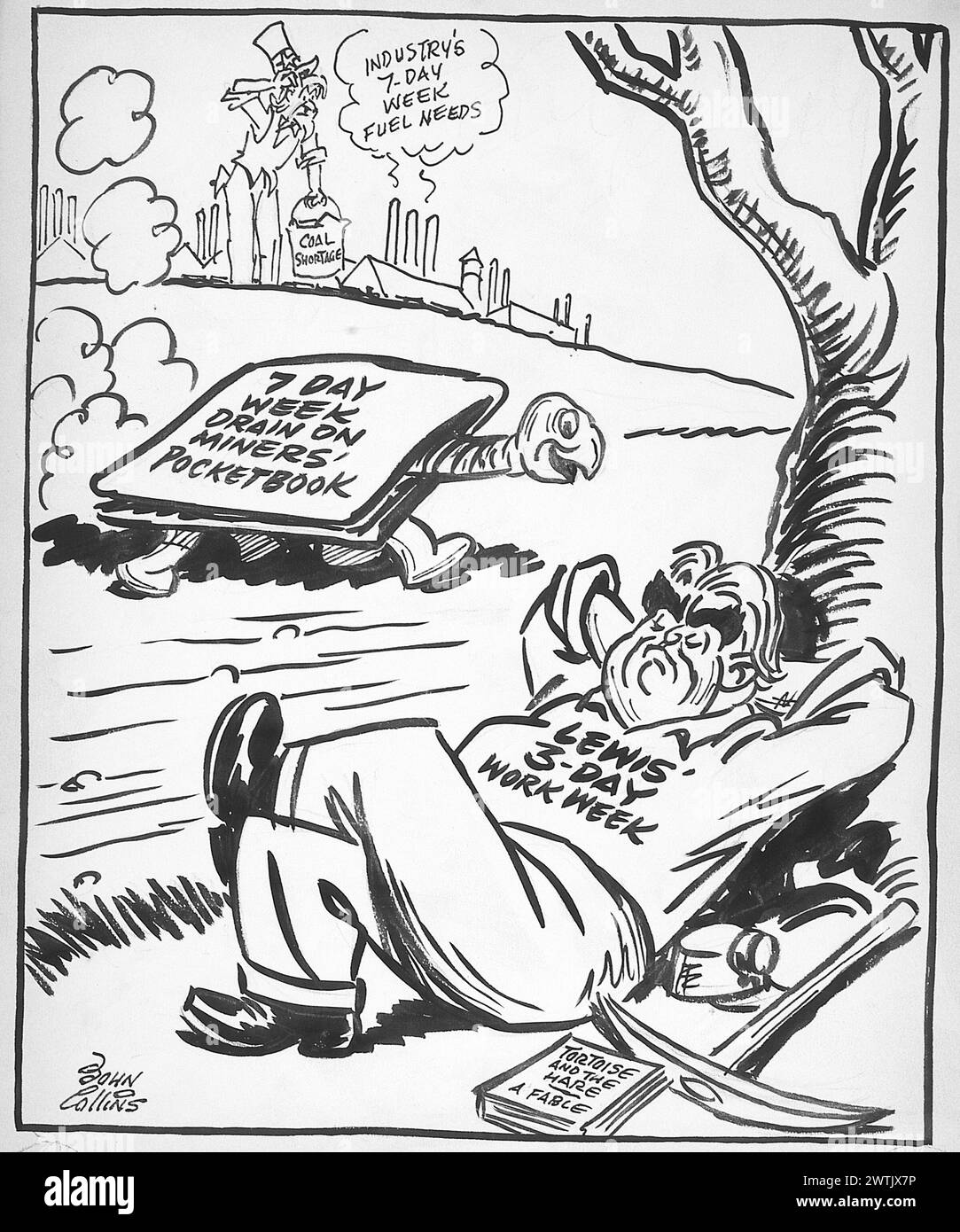 Cartoon - von all den Hasen-Hirn-Ideen. John Collins (1917-2007) Stockfoto