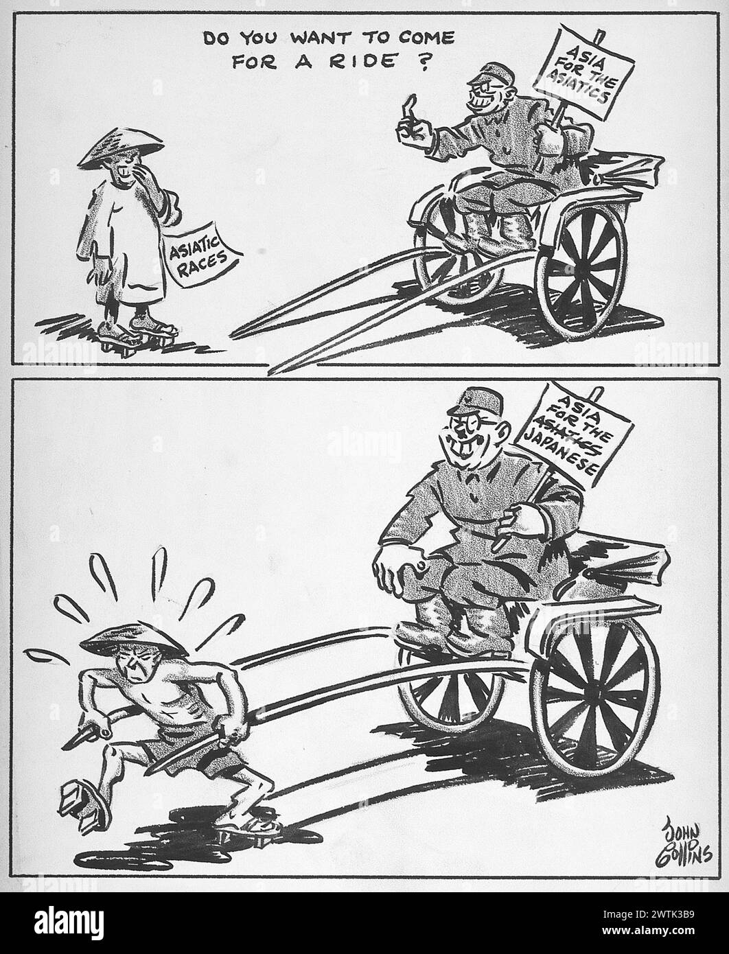 Cartoon - neue Ordnung in Asien. John Collins (1917-2007) Stockfoto