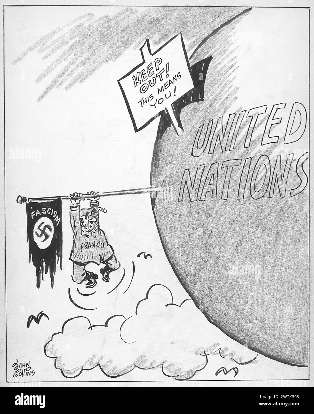 Cartoon - Out of This World. John Collins (1917-2007) Stockfoto