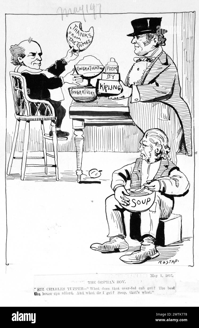 Cartoon - Der Waisenjunge Rostap (1866-1949) Stockfoto