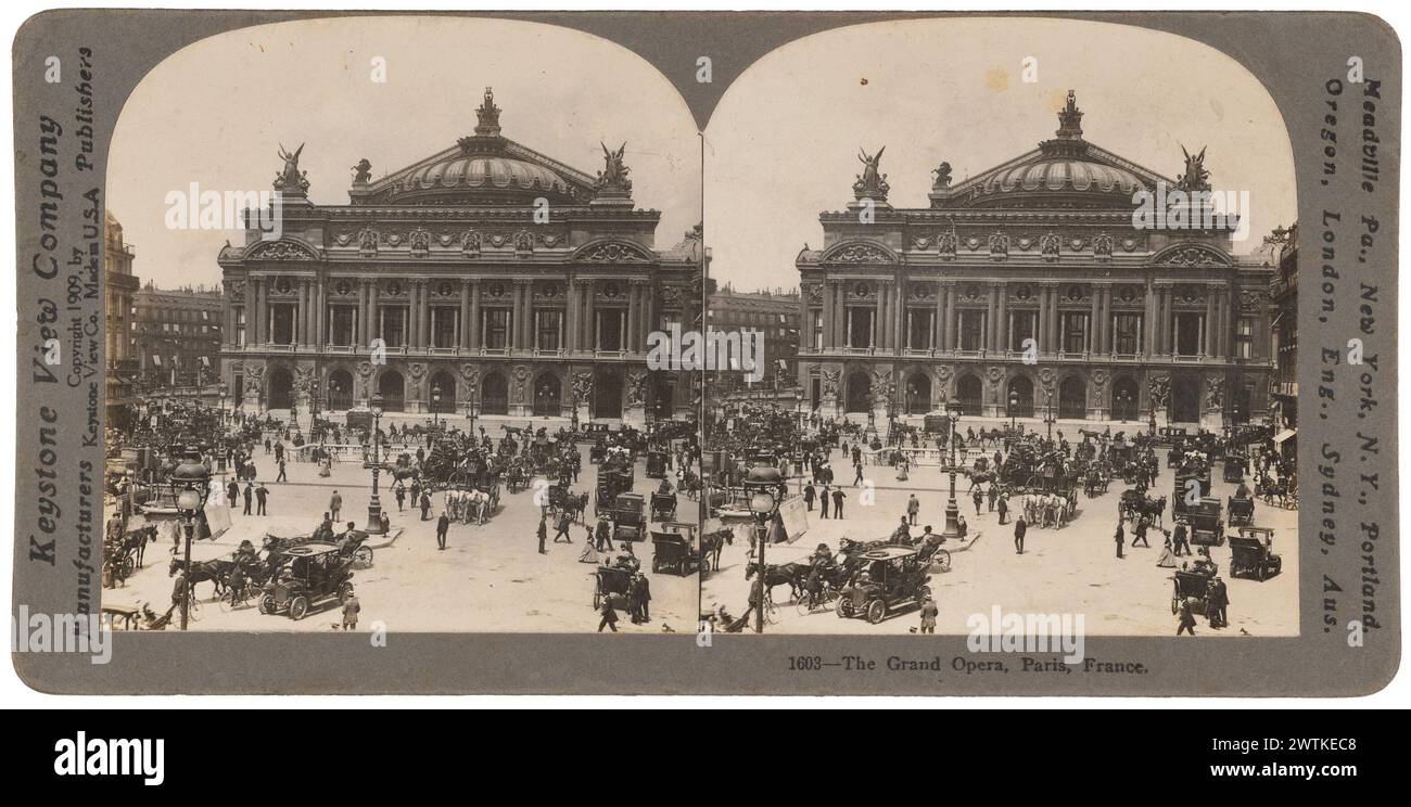Die Grand Opera, Paris, Frankreich stereoskopische Fotografien, Albumenabzüge, Schwarzweißdrucke Stockfoto