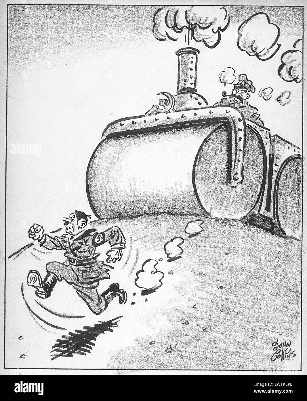 Cartoon - Drang Nach Western. John Collins (1917-2007) Stockfoto