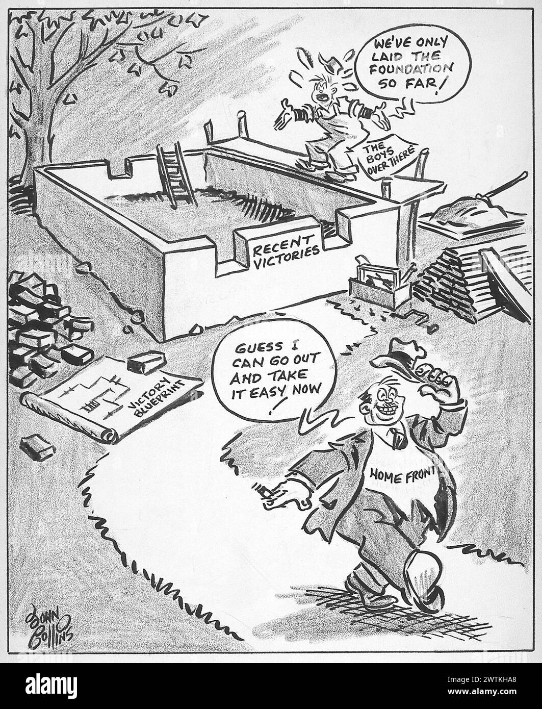 Cartoon - es ist noch nicht aufhören! John Collins (1917-2007) Stockfoto