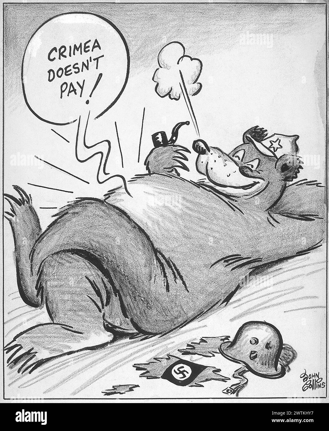 Cartoon - Rede Nach Dem Abendessen. John Collins (1917-2007) Stockfoto