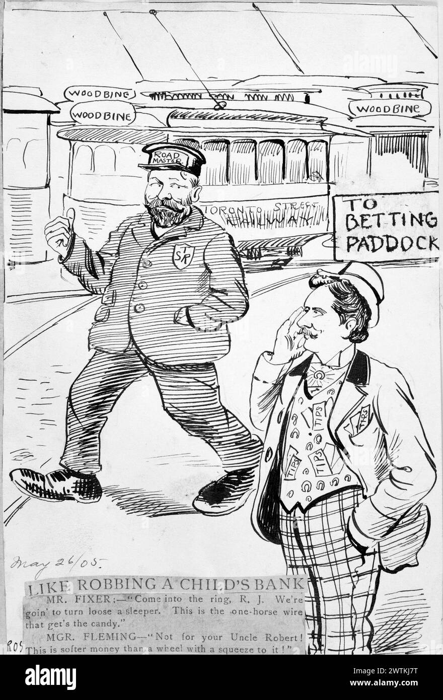 Cartoon - Like Räubering a Child's Bank Rostap (1866-1949) Stockfoto