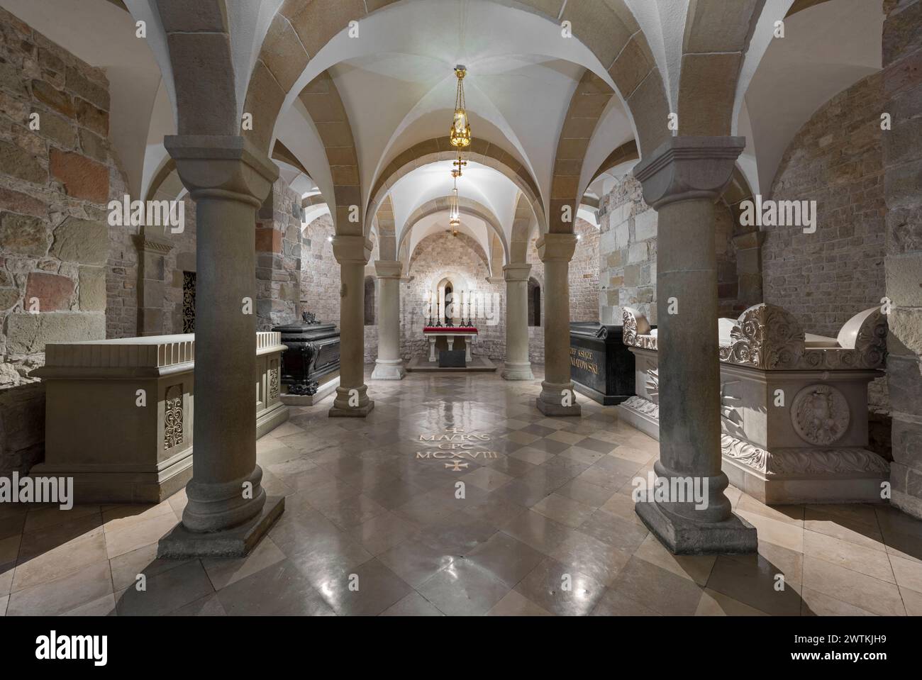 St. Leonards-Krypta, Wawel-Kathedrale, Das Wawel-Königsschloss Stockfoto