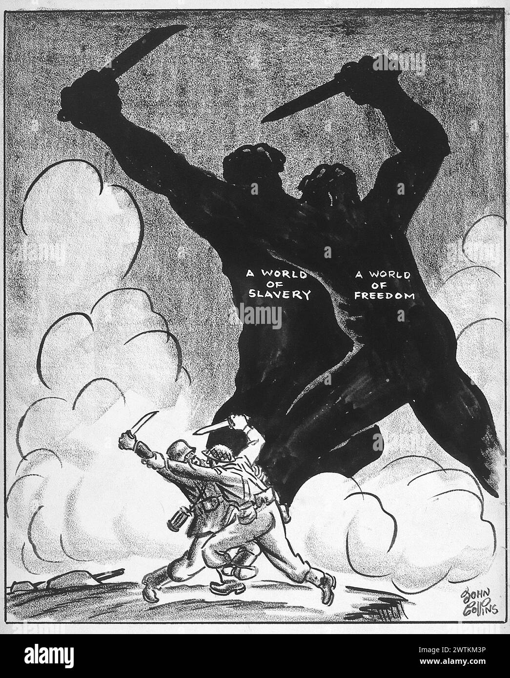 Cartoon - Bei Grips. John Collins (1917-2007) Stockfoto