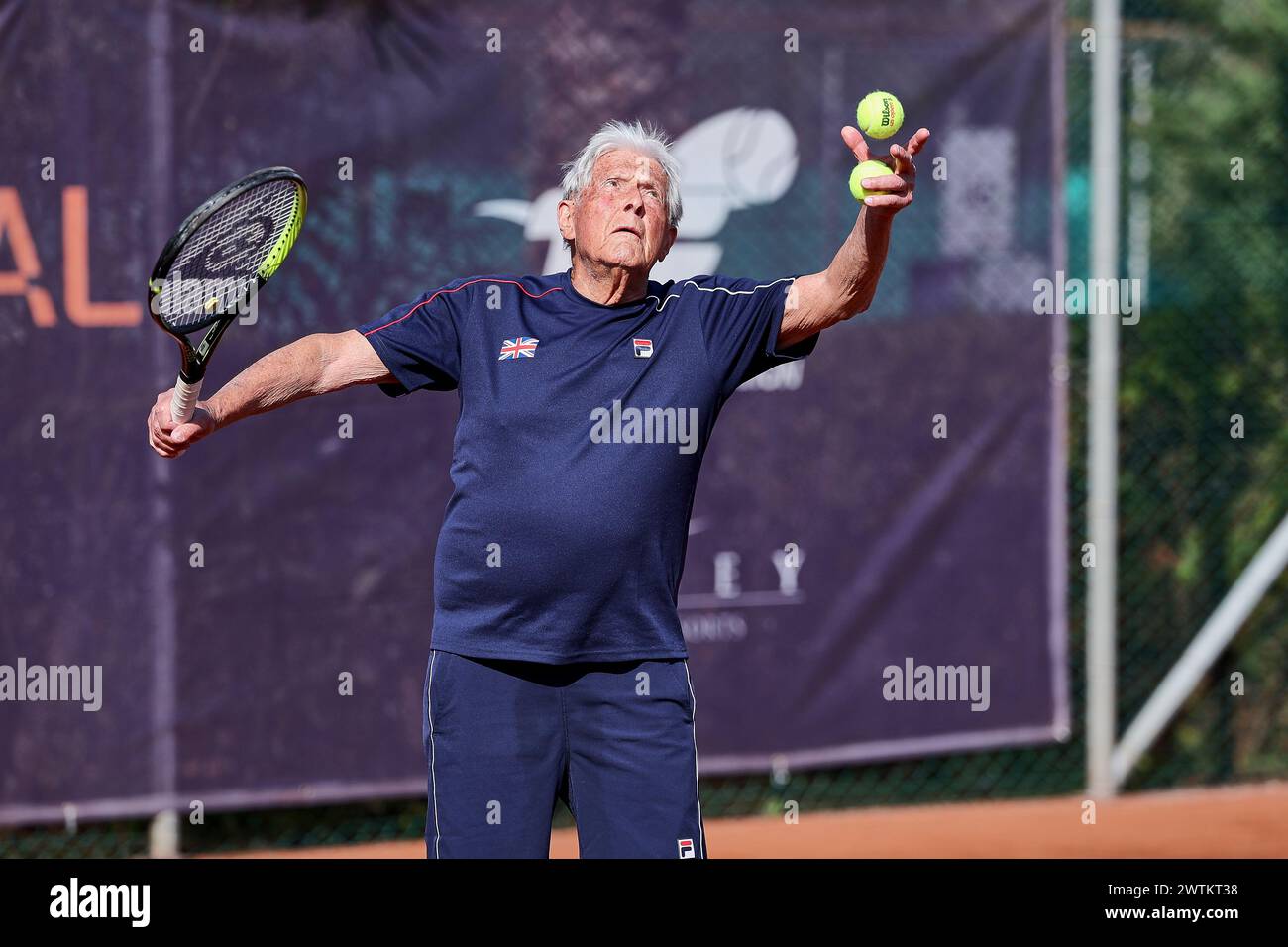 Manavgat, Antalya, Türkei. März 2024. Roy Henderson (GBR) ist bei der Team- und Einzelweltmeisterschaft 2024 65-90 (Bild: © Mathias Schulz/ZUMA Press Wire) NUR FÜR REDAKTIONELLE VERWENDUNG dabei! Nicht für kommerzielle ZWECKE! Stockfoto