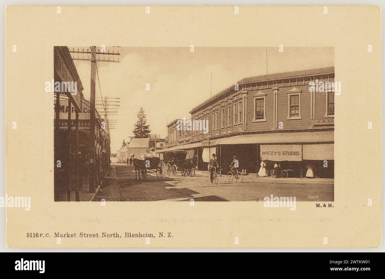 Market Street North, Blenheim, Neuseeland Fotopostkarten Stockfoto
