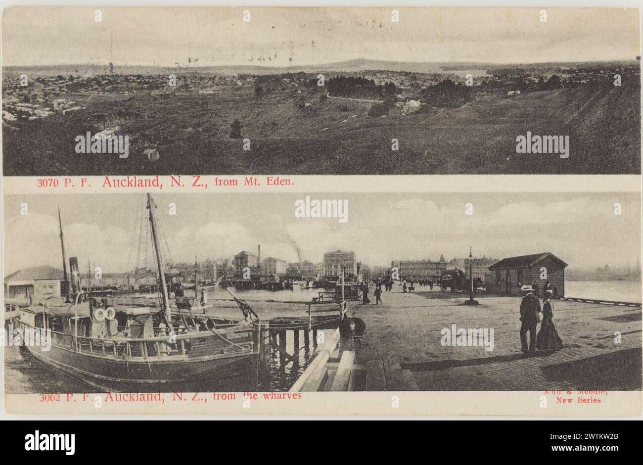 Auckland, Neuseeland, fotografische Postkarten Stockfoto