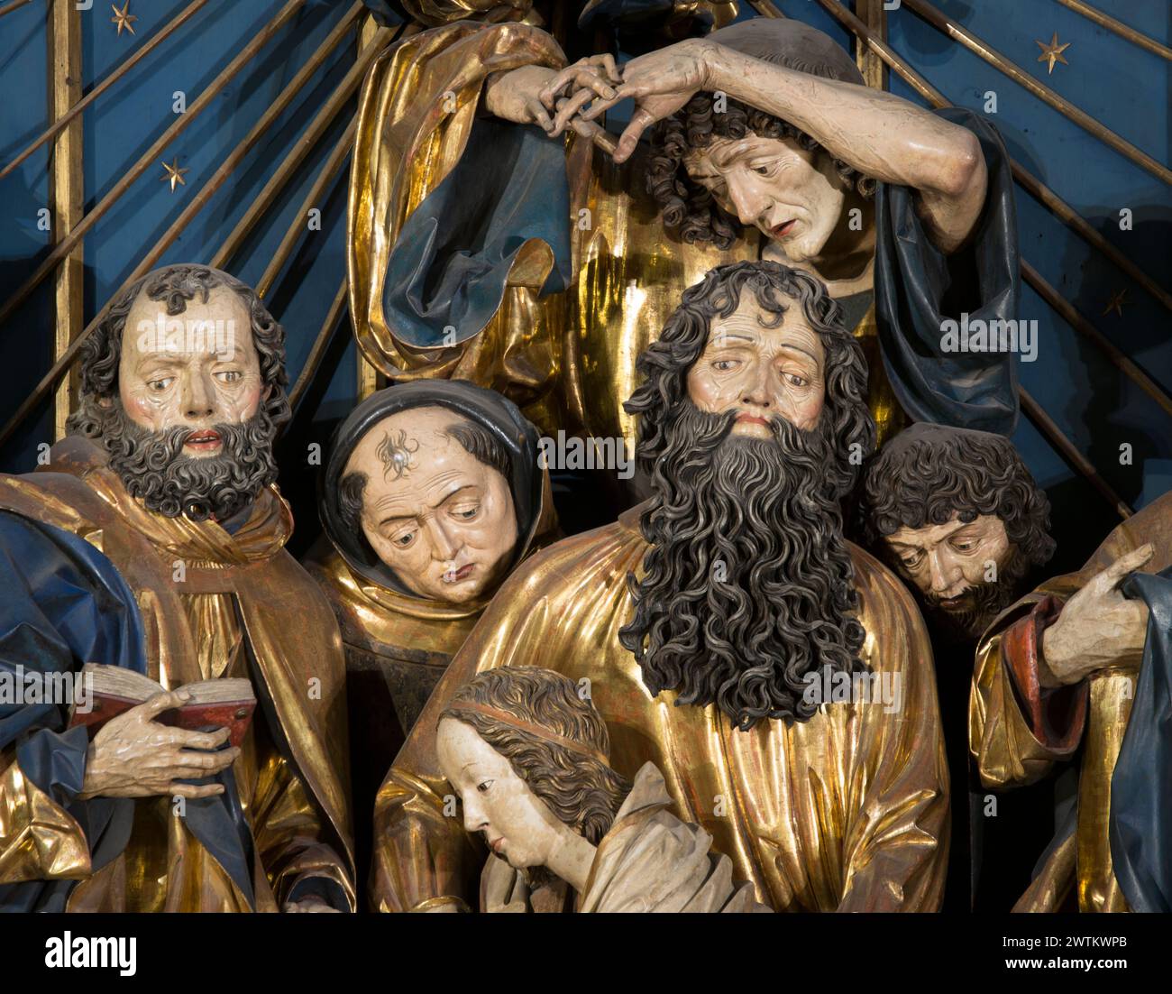 Veit Stoss Altaraufsatz, St. Marienkirche, Krakau, Altstadt, Polen Stockfoto