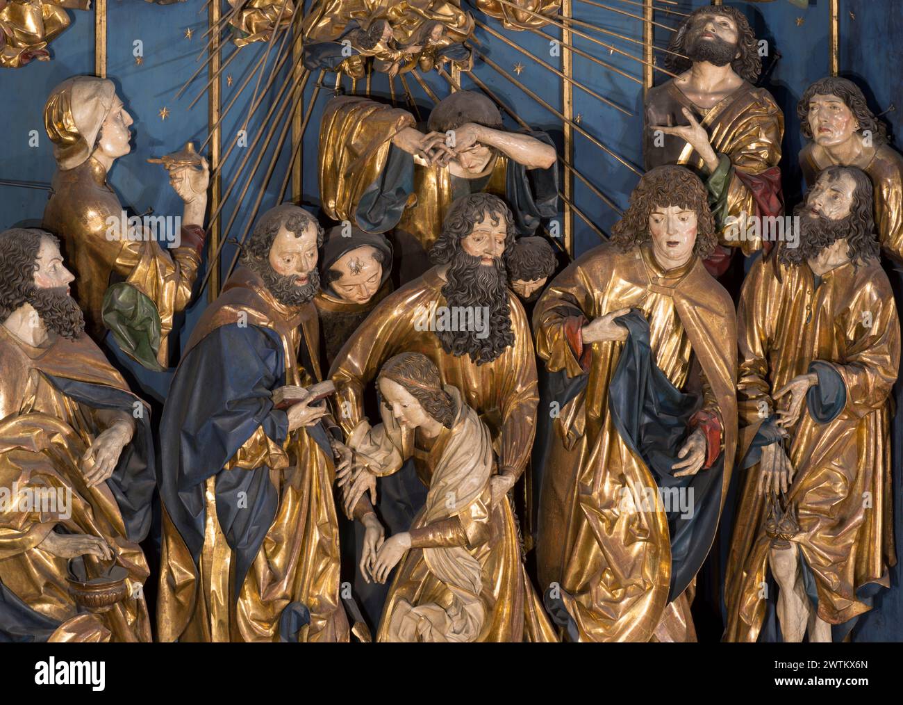 Veit Stoss Altaraufsatz, St. Marienkirche, Krakau, Altstadt, Polen Stockfoto