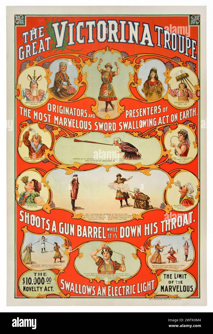 Magisches Poster - die große Victorina-Truppe Stockfoto