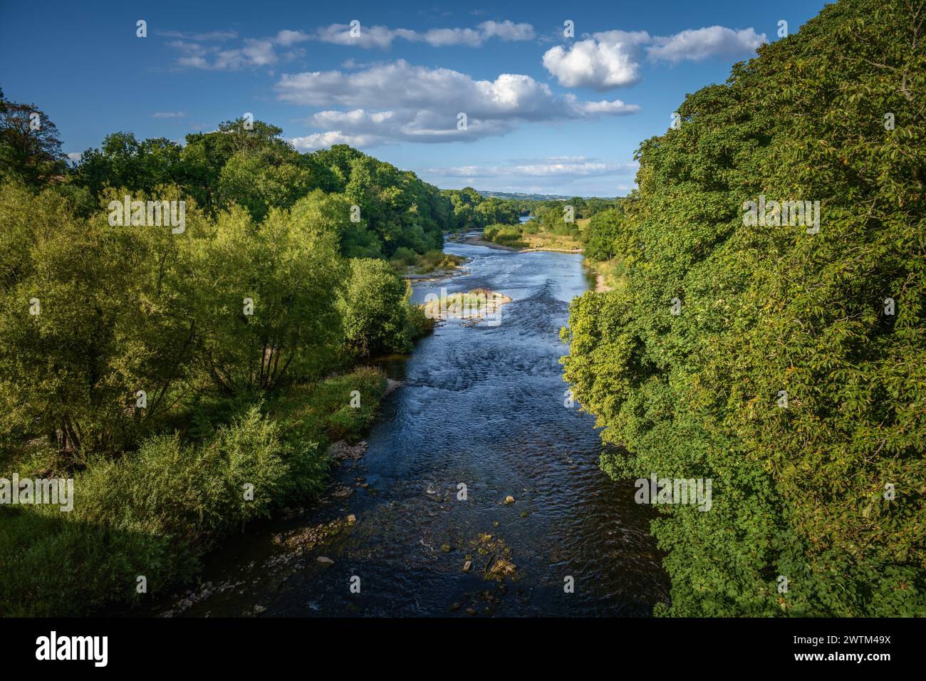 Wye River, Hay on Wye, Wales, Großbritannien Stockfoto