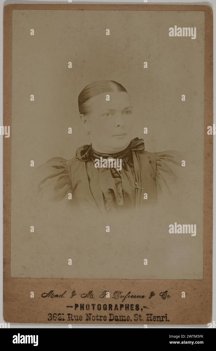 Gelatinedruck - Pauline, Saint-Henri, Quebec, 1896-1897 Stockfoto